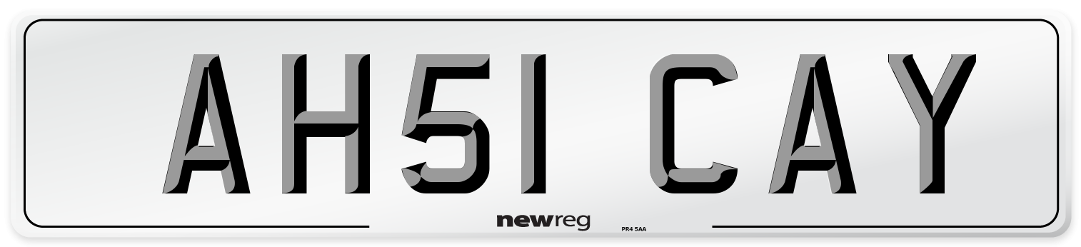AH51 CAY Number Plate from New Reg